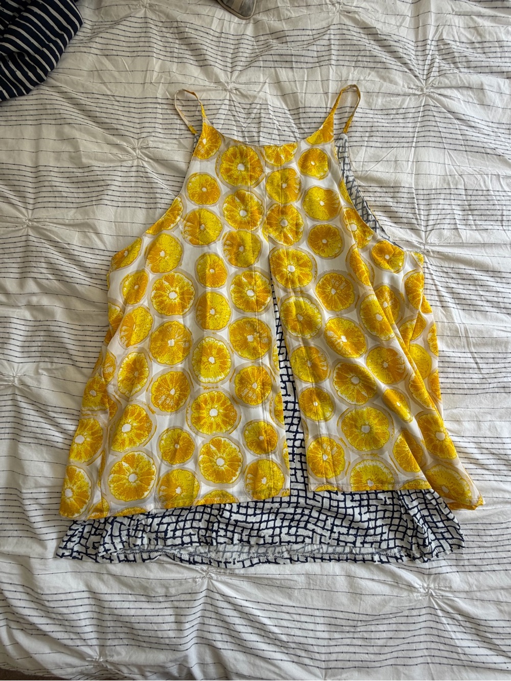 Anthropologie Yellow Citrus Print Camisole - Picture 4 of 6